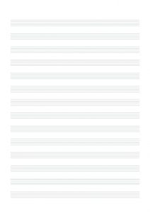 music lined note paper