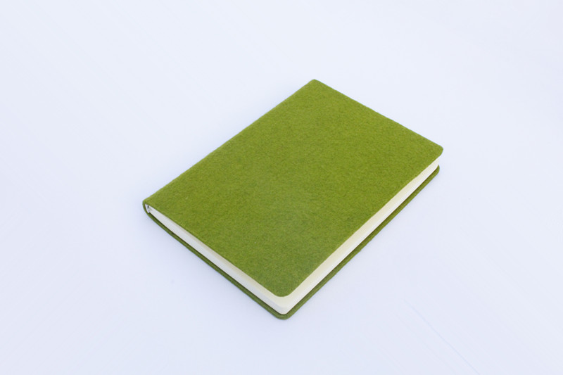 green felt Cover Notebook