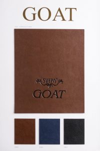 goat leather look pu - light pattern